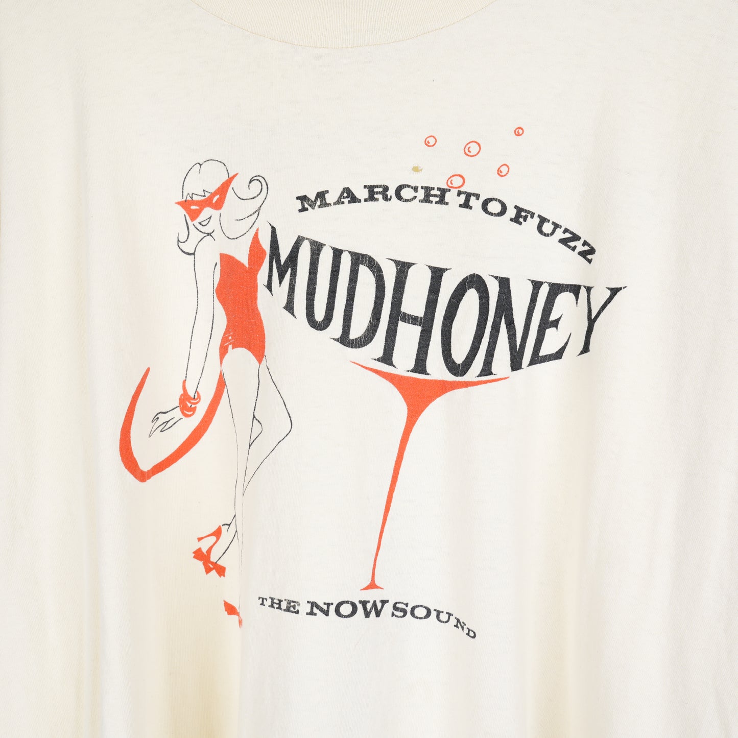 VINTAGE 1990S MUDHONEY MARCH TO FUZZ PLAYBOYS BAND T-SHIRT