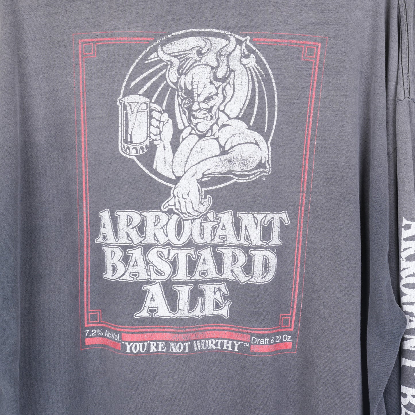 VINTAGE ARROGANT BASTARD ALE FADED LONG SLEEVE T-SHIRT