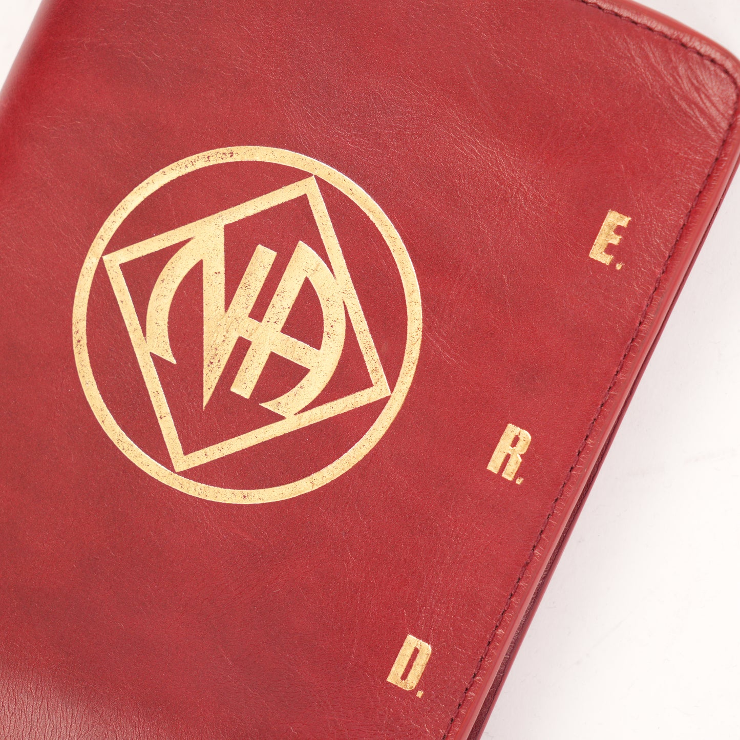 ERD NA BURGUNDY AND GOLD CLUTCH BOOK PURSE