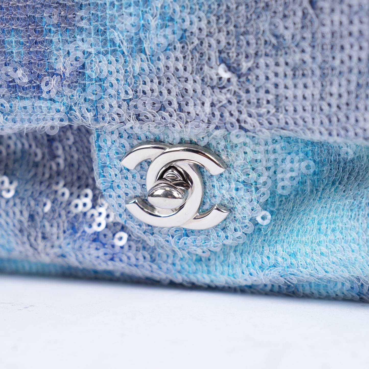 CHANEL BLUE 2018 SEQUIN WATERFALL TINY BACKPACK