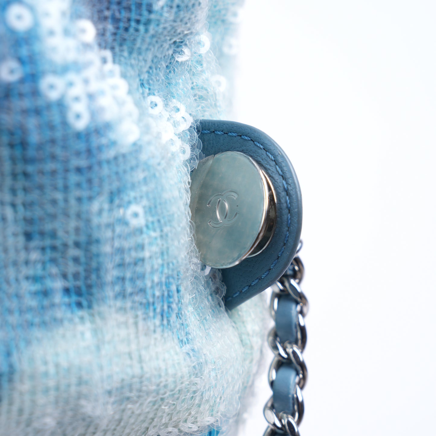 CHANEL BLUE 2018 SEQUIN WATERFALL TINY BACKPACK