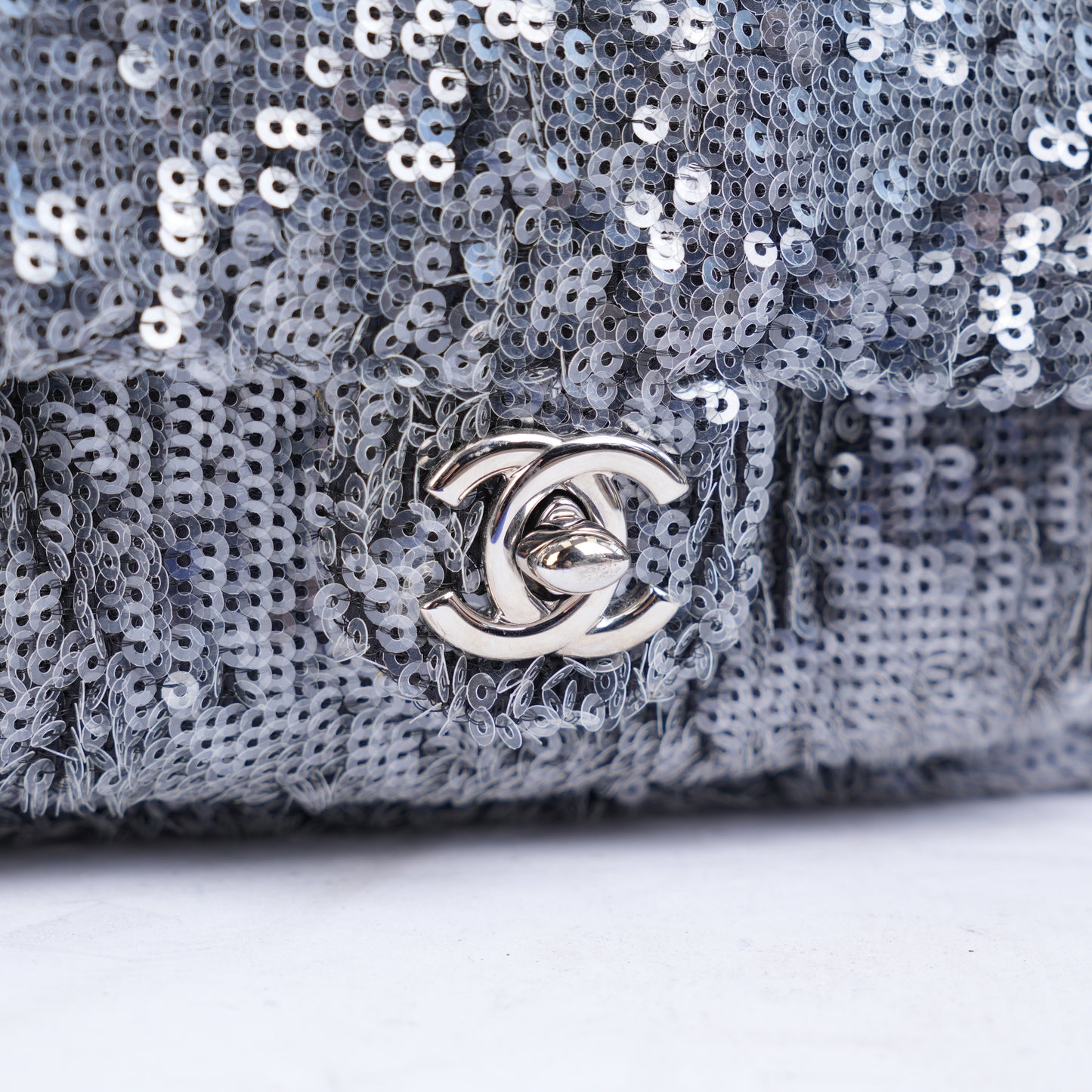 CHANEL BLACK 2018 SEQUIN WATERFALL TINY BACKPACK