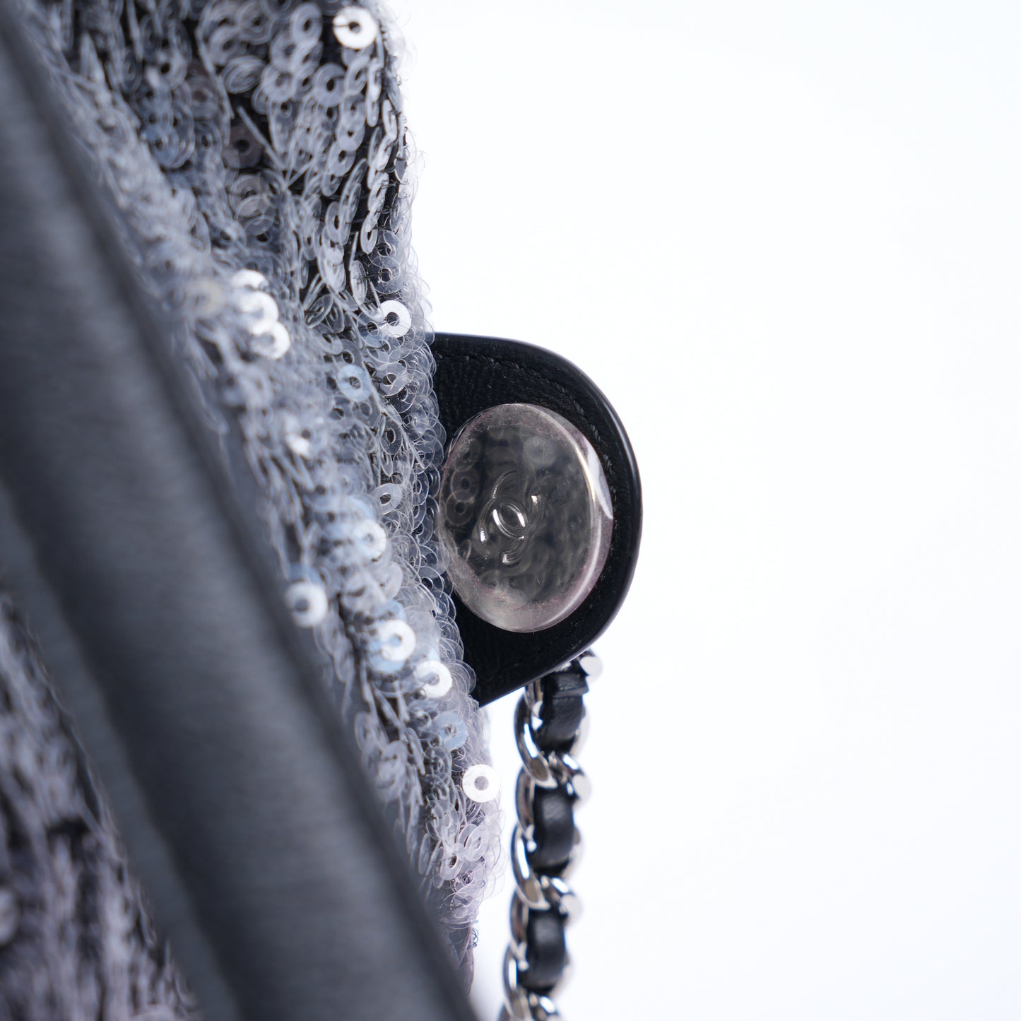 CHANEL BLACK 2018 SEQUIN WATERFALL TINY BACKPACK