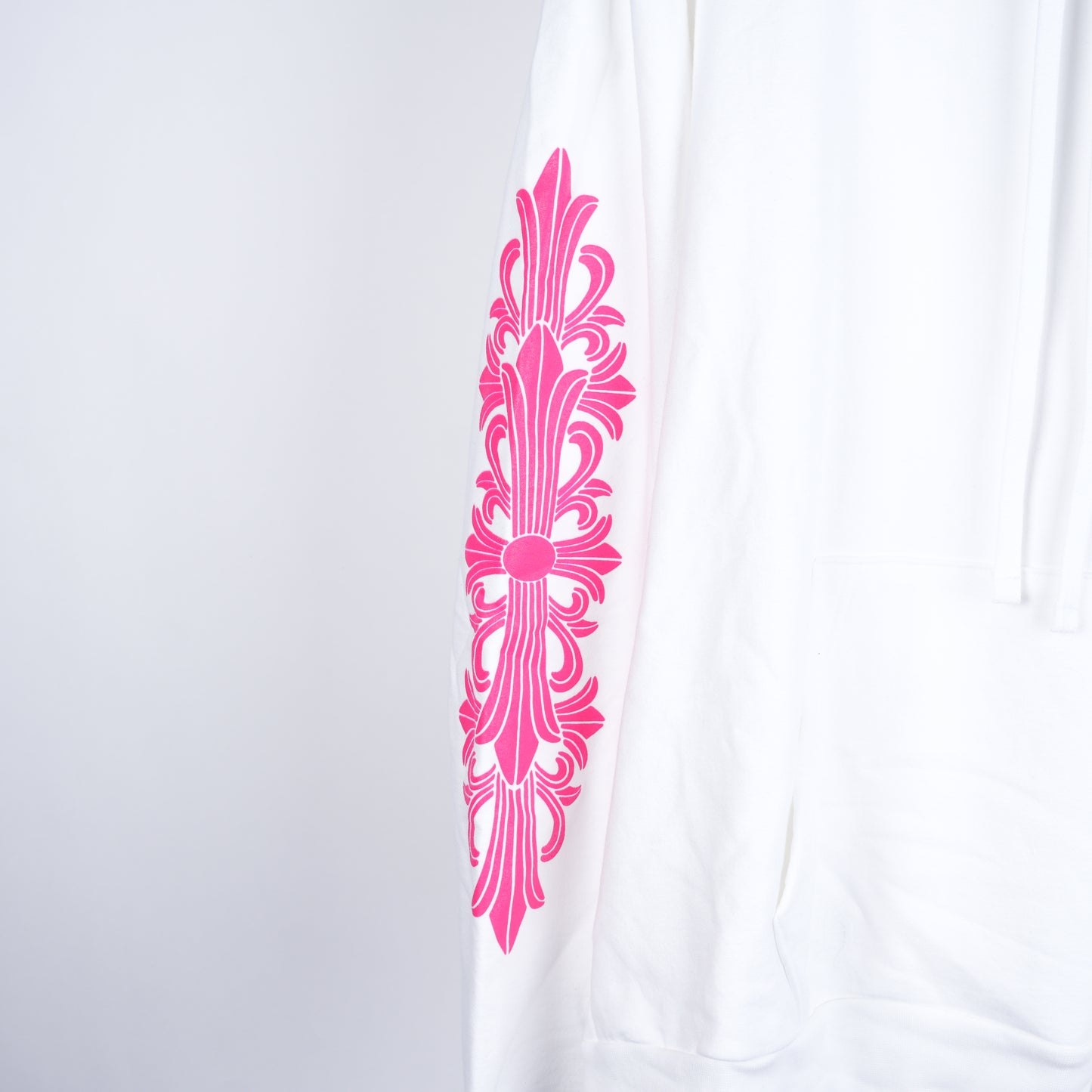 CH WHITE FLORAL HOT PINK HOODIE
