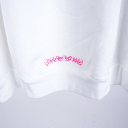 CH WHITE FLORAL HOT PINK HOODIE