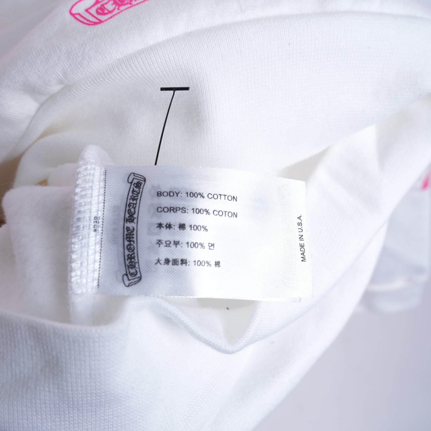 CH WHITE FLORAL HOT PINK HOODIE