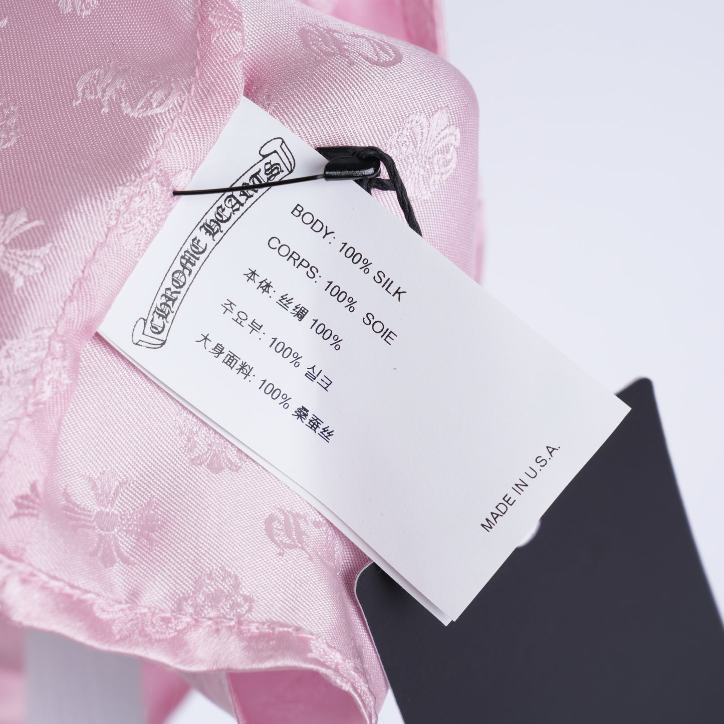 CHROME HEARTS PINK MONOGRAM SILK TOP