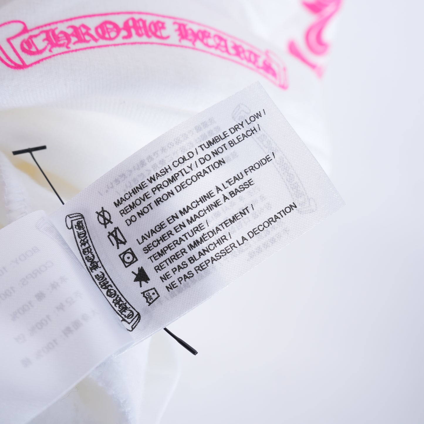 CH WHITE FLORAL HOT PINK HOODIE