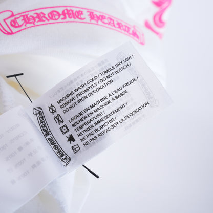 CH WHITE FLORAL HOT PINK HOODIE