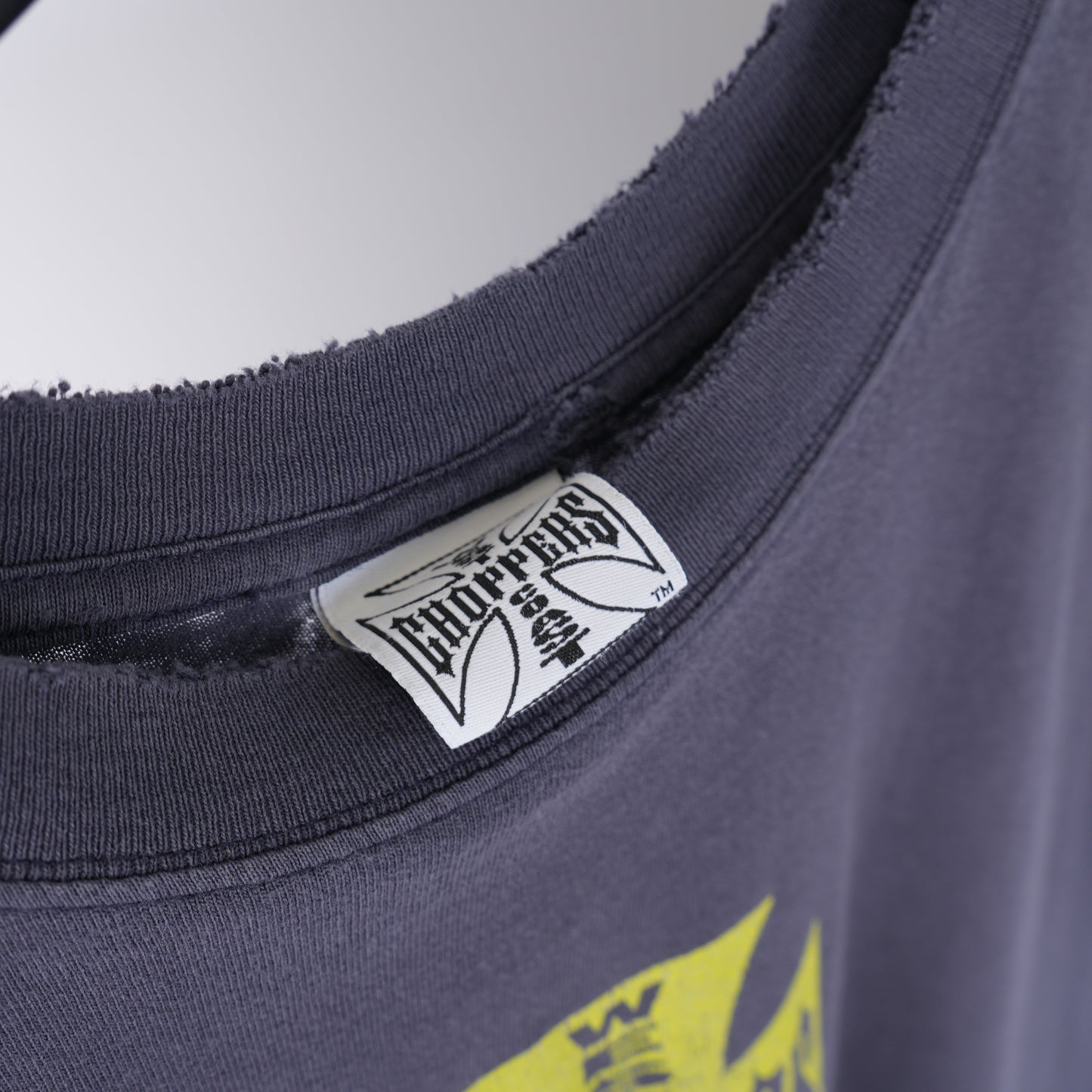 VINTAGE WEST COAST CHOPPERS YELLOW LOGO CUT OFF