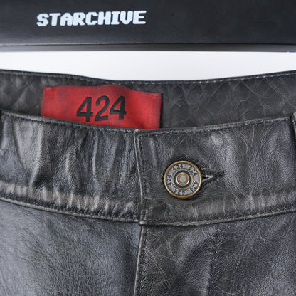 424 LEATHER 5 POCKET PANTS
