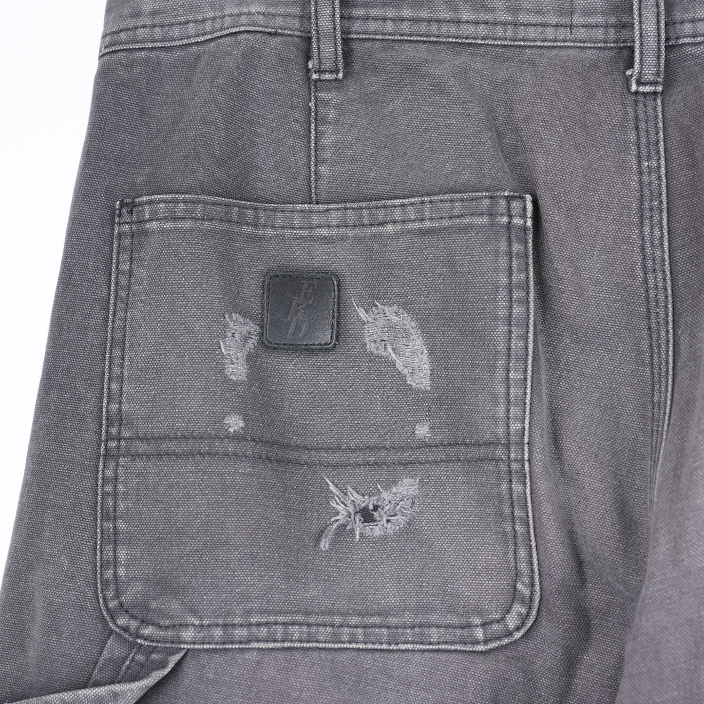 ERD  Distressed Gray Carpenter Pants