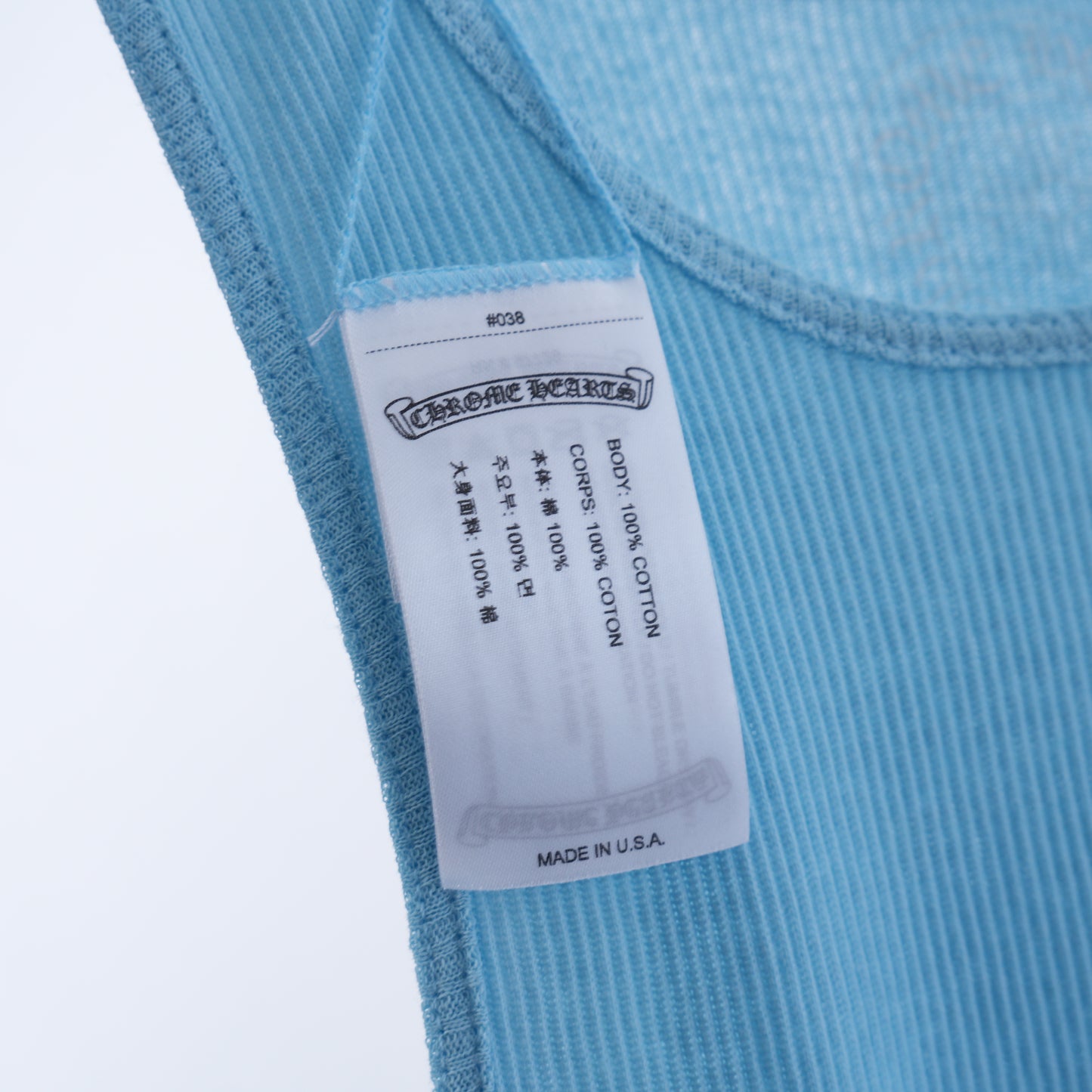 CHROME HEARTS BABY BLUE TANK TOP
