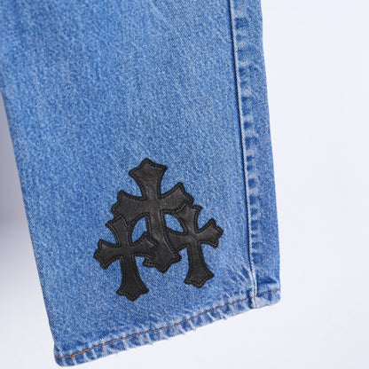 CHROME HEARTS PATCH LIGHT BLUE LEVIS 517