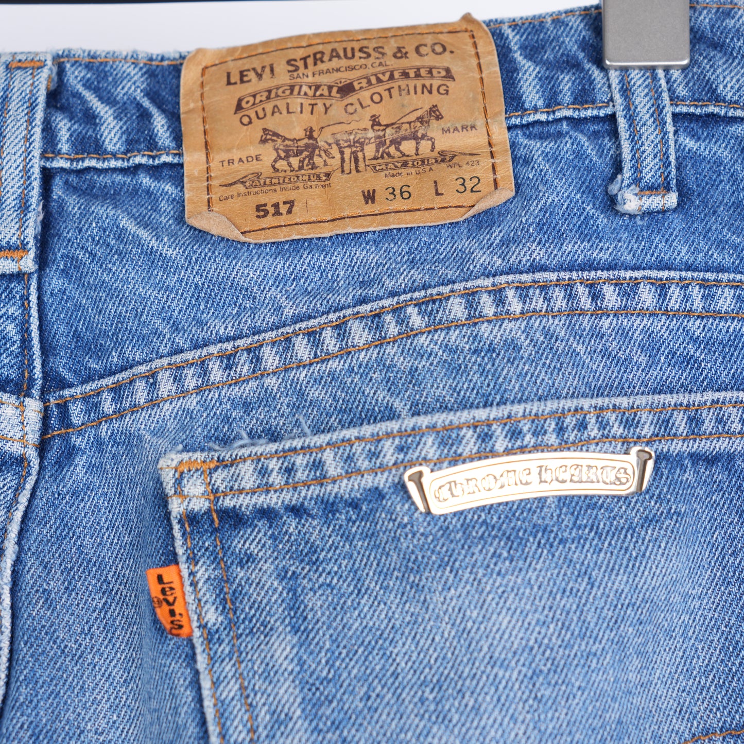 CHROME HEARTS PATCH LIGHT BLUE LEVIS 517