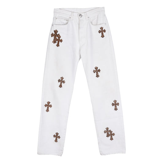 CHROME HEARTS CHEETAH PATCH LEVIS SZ 28