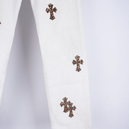 CHROME HEARTS CHEETAH PATCH LEVIS SZ 28