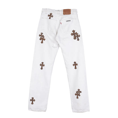 CHROME HEARTS CHEETAH PATCH LEVIS SZ 28