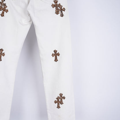 CHROME HEARTS CHEETAH PATCH LEVIS SZ 28