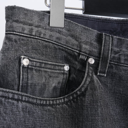 CHROME HEARTS RED AND BLACK CROSS PATCH DRAKE DENIM