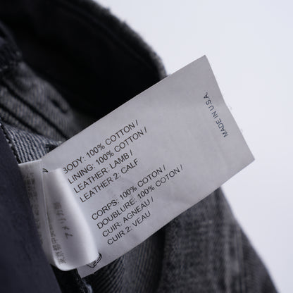 CHROME HEARTS RED AND BLACK CROSS PATCH DRAKE DENIM