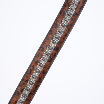 CHROME HEARTS CHEETAH STUDDED ROLLER BELT