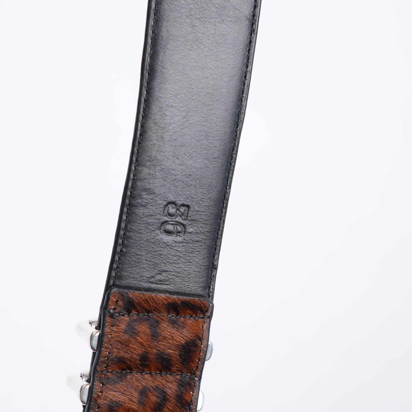 CHROME HEARTS CHEETAH STUDDED ROLLER BELT