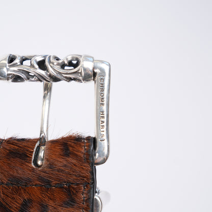 CHROME HEARTS CHEETAH STUDDED ROLLER BELT