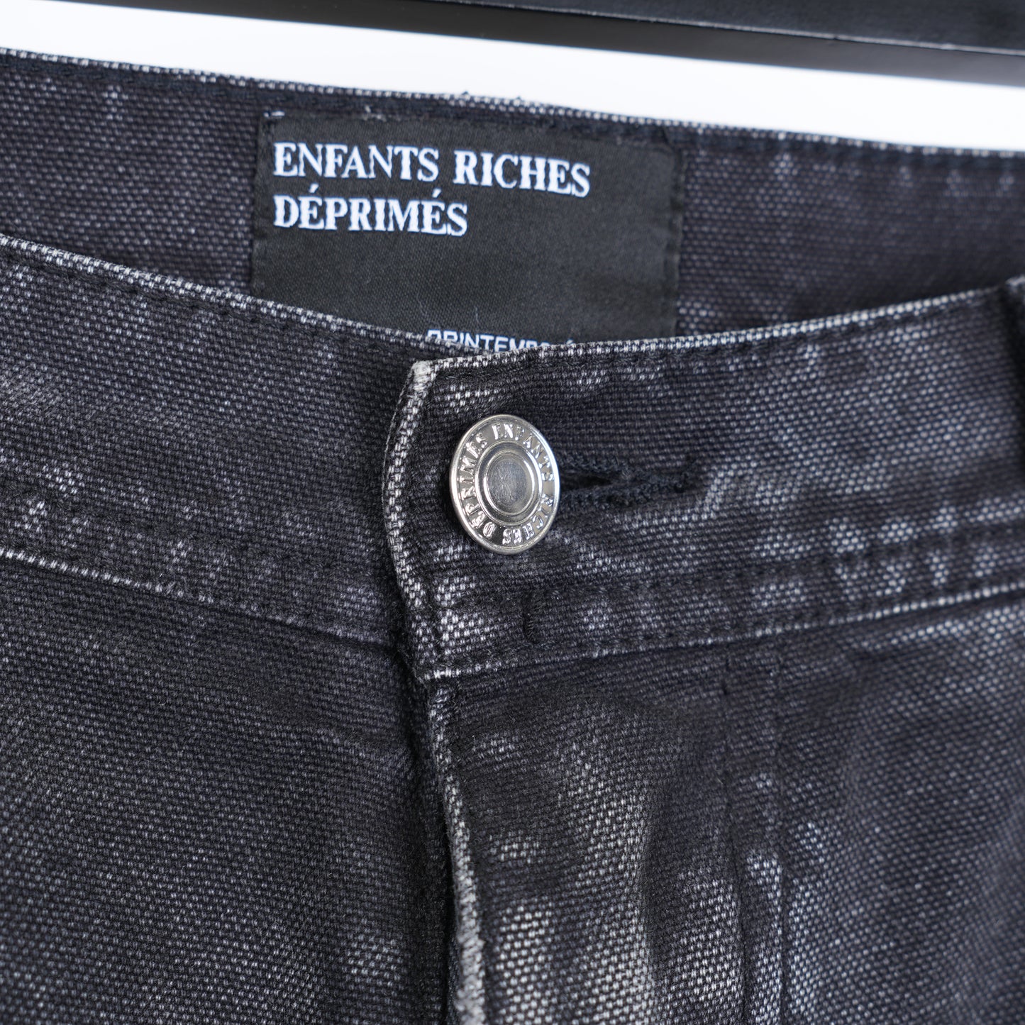 ERD Distressed Faded Black Carpenter Pants
