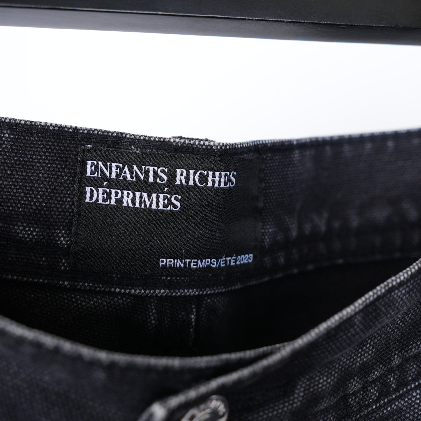 ERD Distressed Faded Black Carpenter Pants