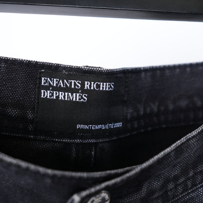 ERD Distressed Faded Black Carpenter Pants