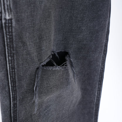 ERD Distressed Faded Black Carpenter Pants