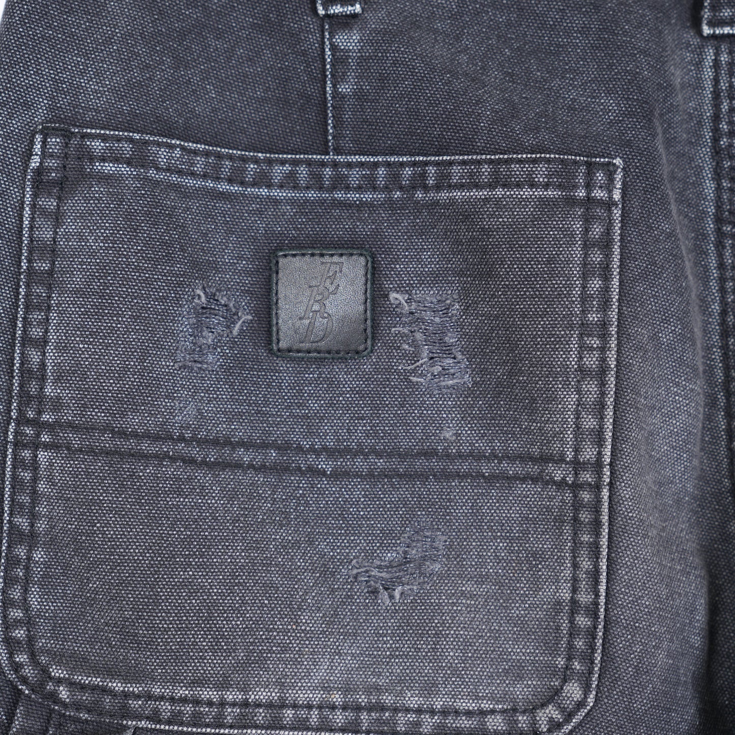 ERD Distressed Faded Black Carpenter Pants