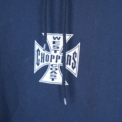 VINTAGE NAVY WCC WEST COAST CHOPPERS HOODIE
