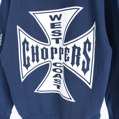 VINTAGE NAVY WCC WEST COAST CHOPPERS HOODIE