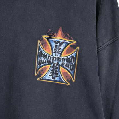 VINTAGE THRASHED WCC WEST COAST CHOPPERS HOODIE