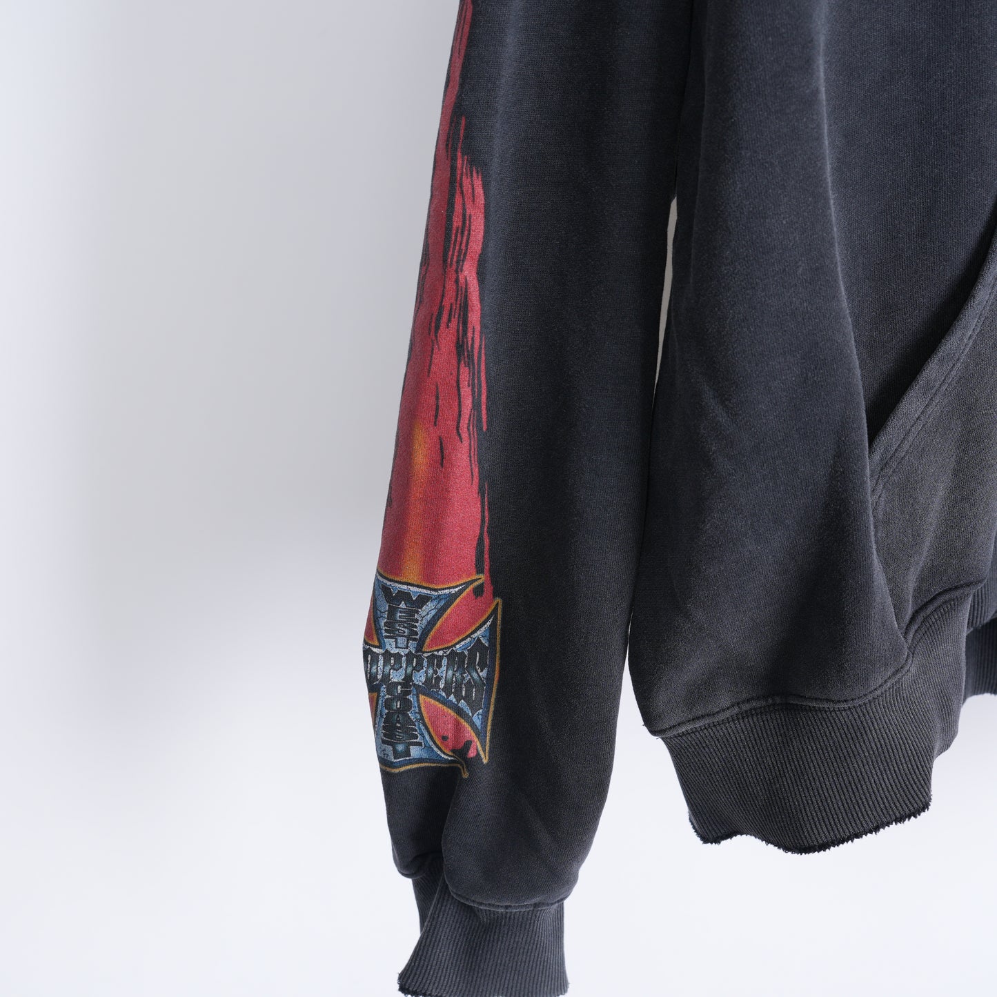 VINTAGE THRASHED WCC WEST COAST CHOPPERS HOODIE