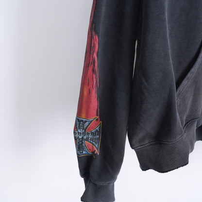 VINTAGE THRASHED WCC WEST COAST CHOPPERS HOODIE