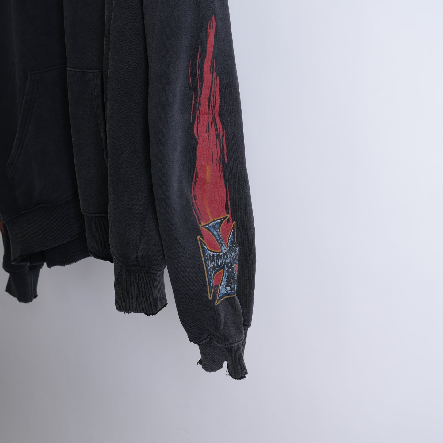 VINTAGE THRASHED WCC WEST COAST CHOPPERS HOODIE