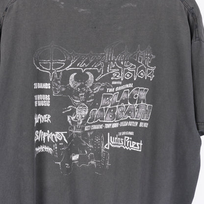 VINTAGE BLACK DISTRESSED OZZFEST 2004 TEE