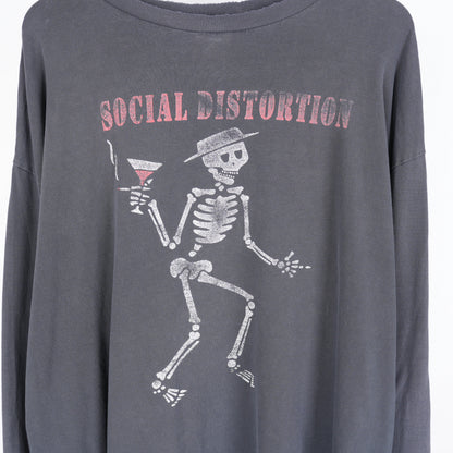 VINTAGE SOCIAL DISTORTION SKELETON 90'S LONG SLEEVE TEE
