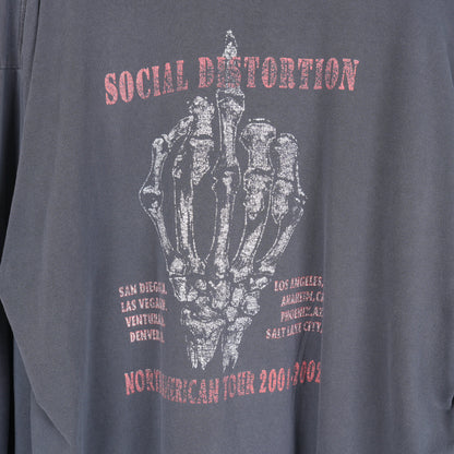 VINTAGE SOCIAL DISTORTION SKELETON 90'S LONG SLEEVE TEE