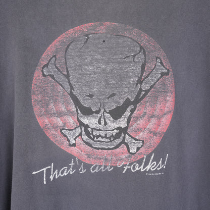 VINTAGE RED FACE SKULL 'THAT'S ALL FOLKS' TEE
