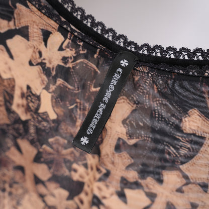 CHROME HEARTS ALLOVER FLOODED CROSS PRINT TOP