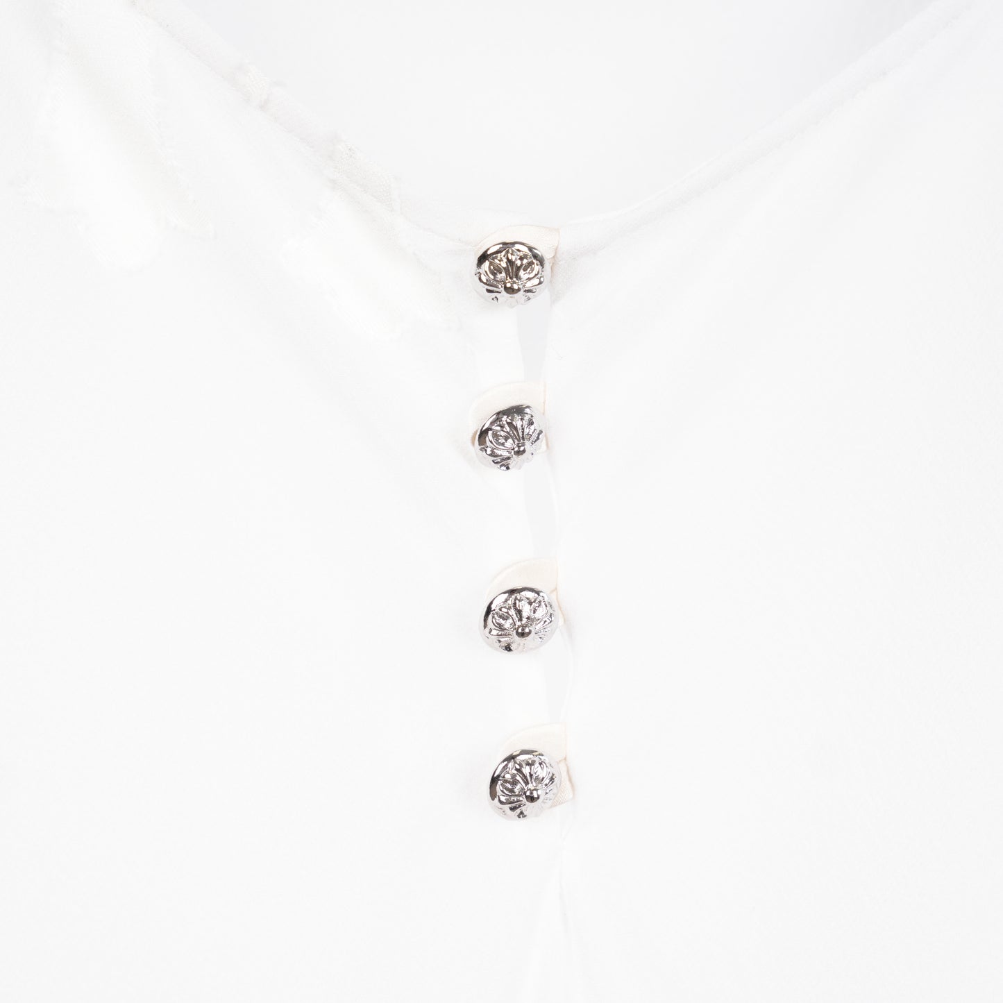 CHROME HEARTS 100% SILK CROSS PATCH WOMEN'S DRESS