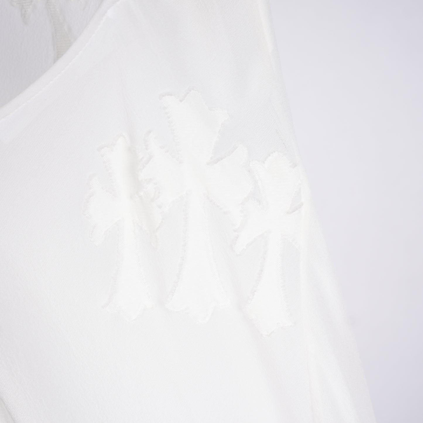 CHROME HEARTS 100% SILK CROSS PATCH WOMEN'S DRESS