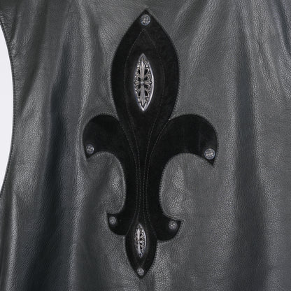 CHROME HEARTS EARLY 90S FLEUR DE LIS LEATHER VEST