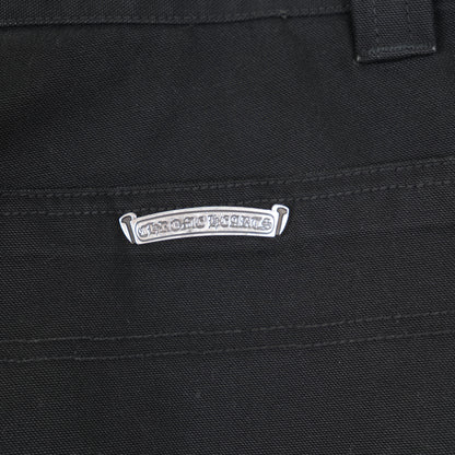 CHROME HEARTS BLACK PATCH BLACK DOUBLE KNEE CARPENTERS