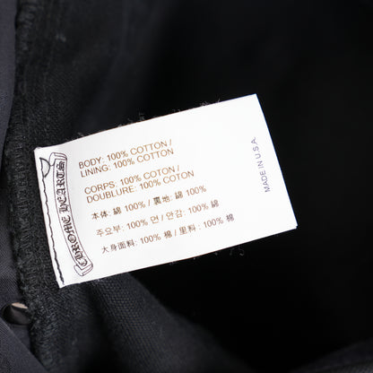 CHROME HEARTS BLACK PATCH BLACK DOUBLE KNEE CARPENTERS