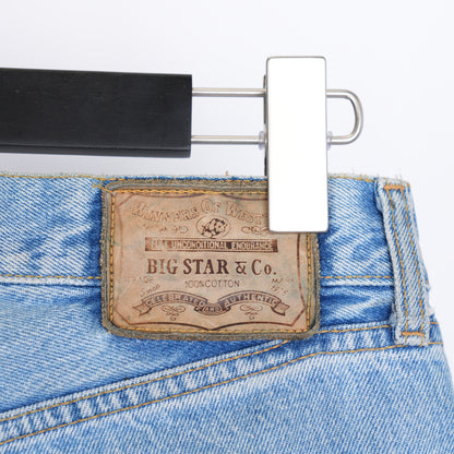 CHROME HEARTS VINTAGE CEMETERY PATCH LIGHT BLUE BIG STAR DENIM
